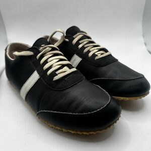 Plae Ecols WP Black Gum Mens 5.5 W Sz 7 Waterproof Leather Shoes Sneakers Preppy